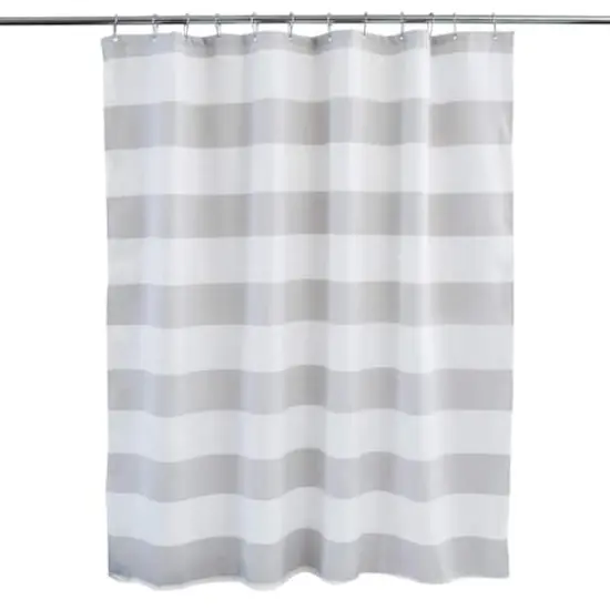 Elle D&eacute;cor Gray Jacquard Weave Shower Curtain {1}