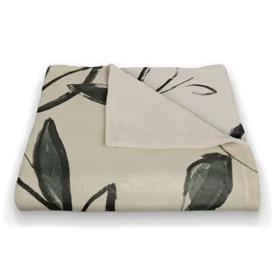 Earthy Abstract Figure II 50" x 60" Coral Fleece Blanket {3}