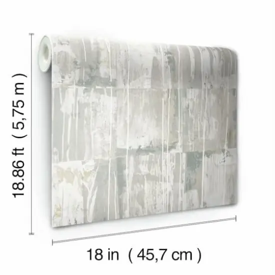 RoomMates Washout Peel & Stick Wallpaper Beige/Gray {9}