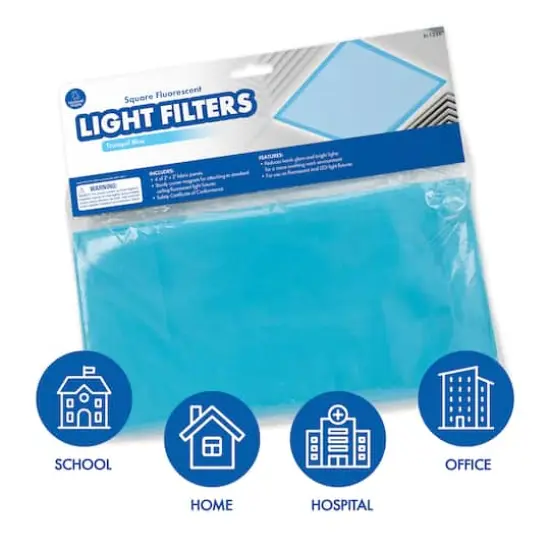 Educational Insights Tranquil Blue Square Fluorescent Light Filters {4}