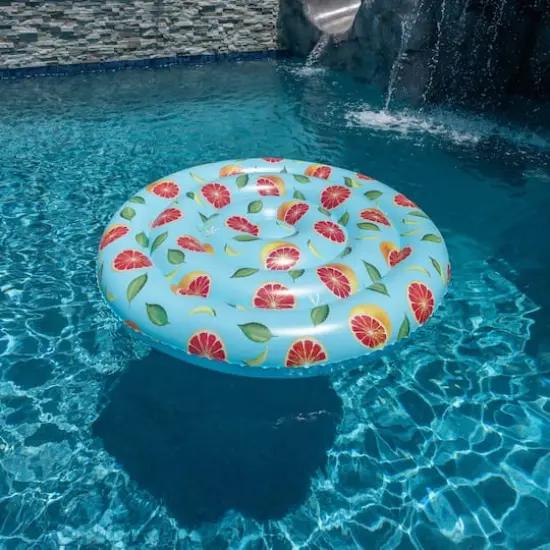 PoolCandy Giant Grapefruit Print Island Float {3}