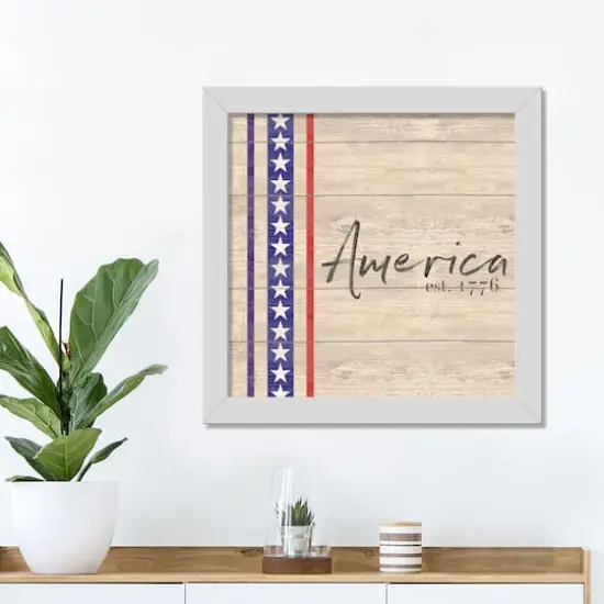Established 1776 White Framed Print Under Plexiglass {3}