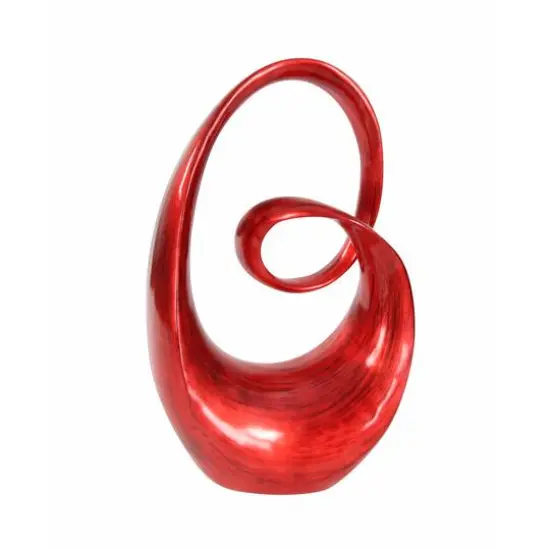 24" Red Swirl Contemporary Sculpture {11}