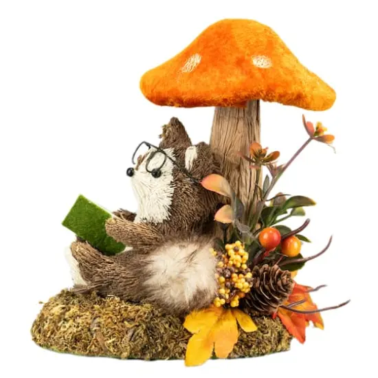 7" Fox Reading Under Mushroom Natural Décor by Ashland® {3}