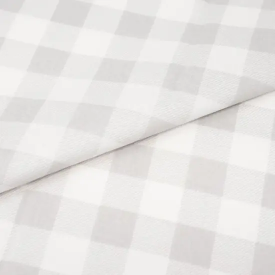 SINGER Christmas Grey Plaid Cotton Fabric {1}
