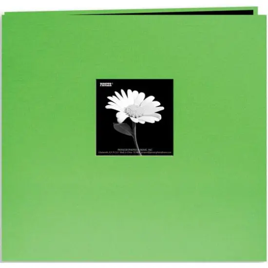 Pioneer&reg; Book Cloth Cover Post Bound Album, 12" x 12" Citrus Green {2}