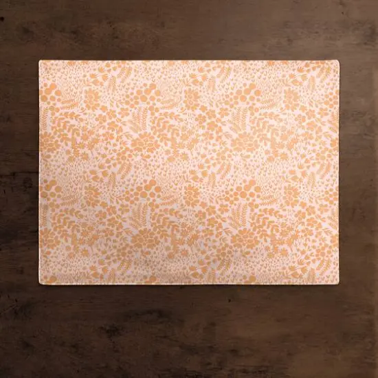 Dainty Floral Cotton Twill Placemat Orange {3}