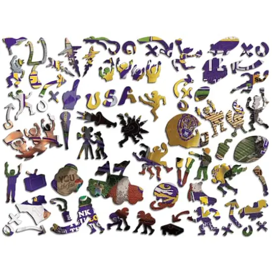 College Football Wooden Retro Series 333 Piece Jigsaw Puzzle LSU Tigers {4}