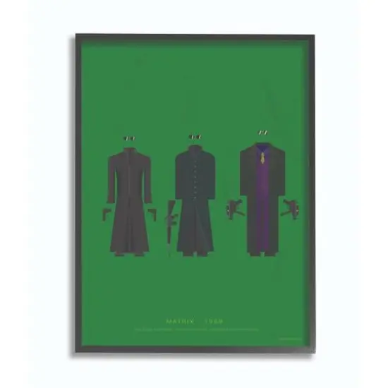 Stupell Industries Matrix Fashion Design Wall Accent with Black Frame {1}