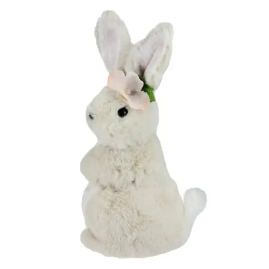 11" Beige Plush Standing Easter Bunny Rabbit Girl Figure {3}