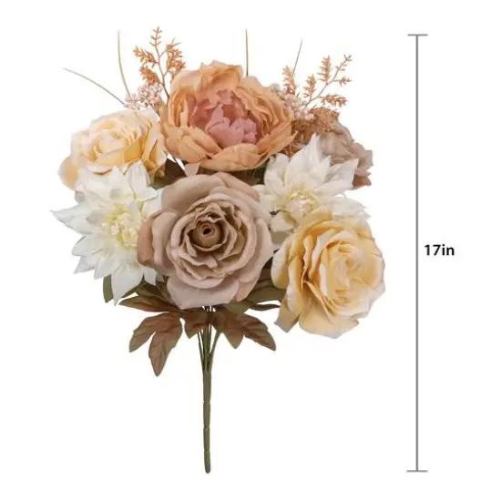 17" Beige Rose & Dahlia Mixed Bush by Ashland&reg; {4}