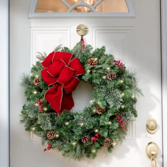 Haute Decor Attract&trade; Antique Brass Magnetic Wreath Hanger, 2ct. {3}