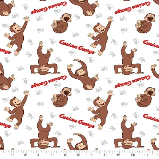 Universal Studios&trade; Curious George Footprint Cotton Fabric {4}