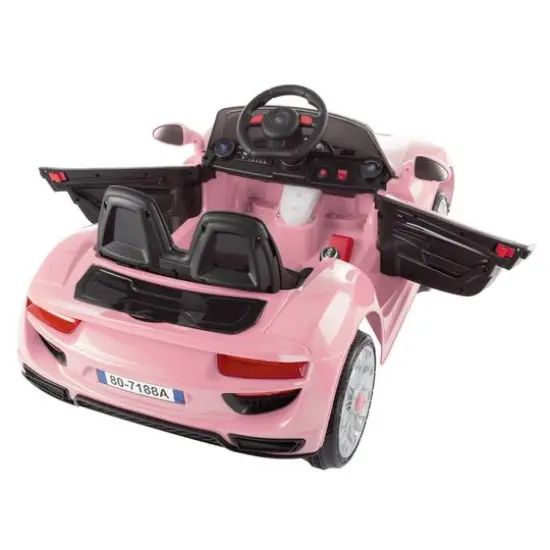 Toy Time Pink Battery Powered Ride-On Sports Car {5}