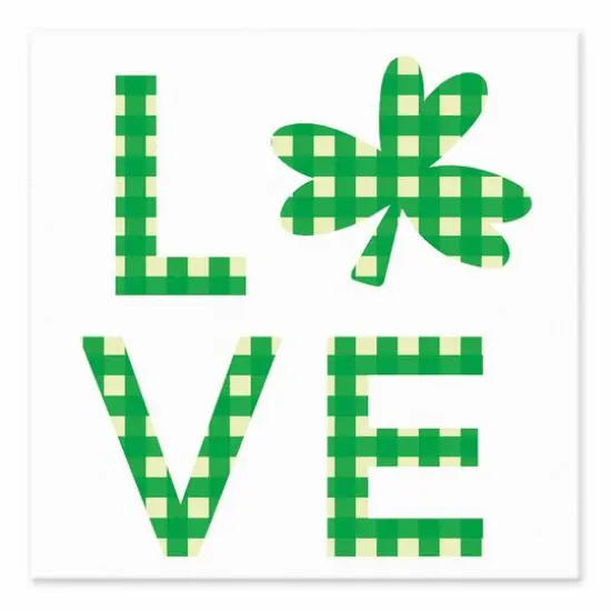 Love Clover Tabletop Canvas Art {1}