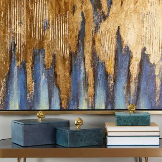 Green Marble Box with Gold Final Set {7}