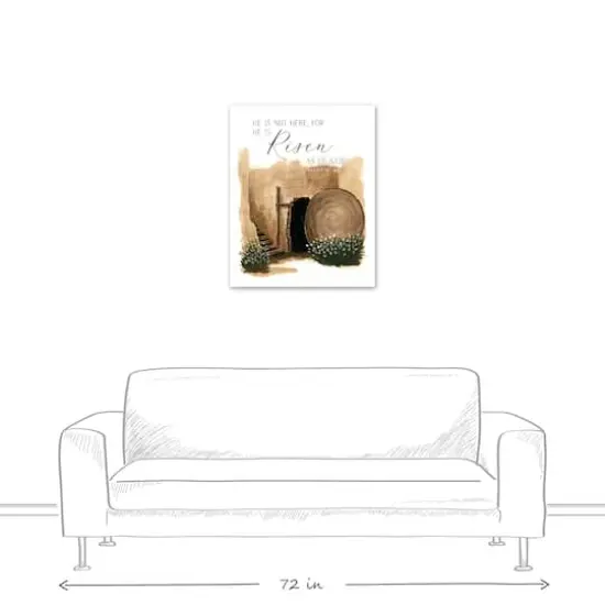 He is Risen Tomb Canvas Wall Art {6}