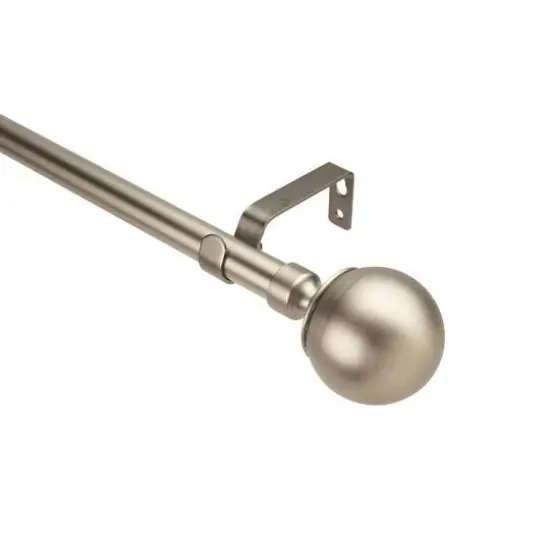 Home Details Solid Knob Steel Curtain Rod Antique Brass {2}
