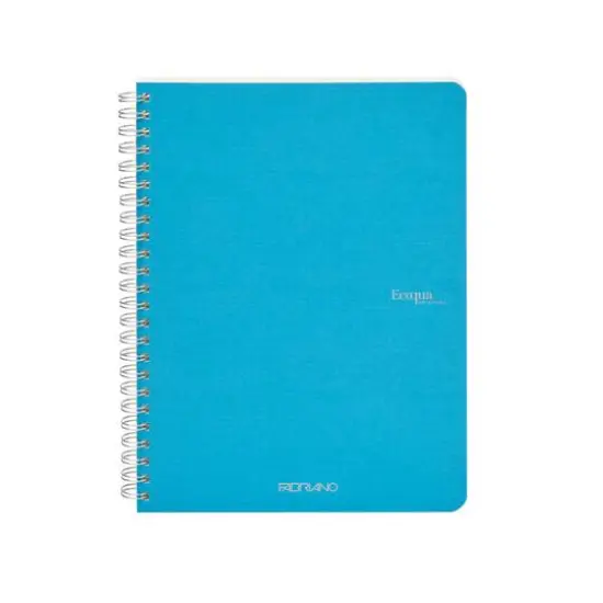 Fabriano&reg; EcoQua Spiral Bound Grid Notebook Turquoise {1}