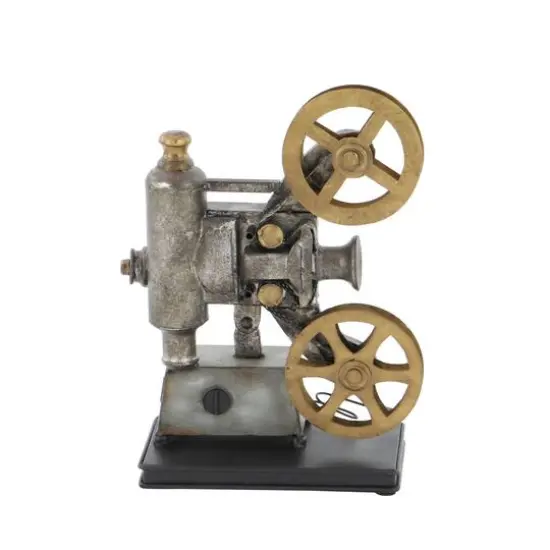 14" Black Metal Vintage Camera Sculpture {3}