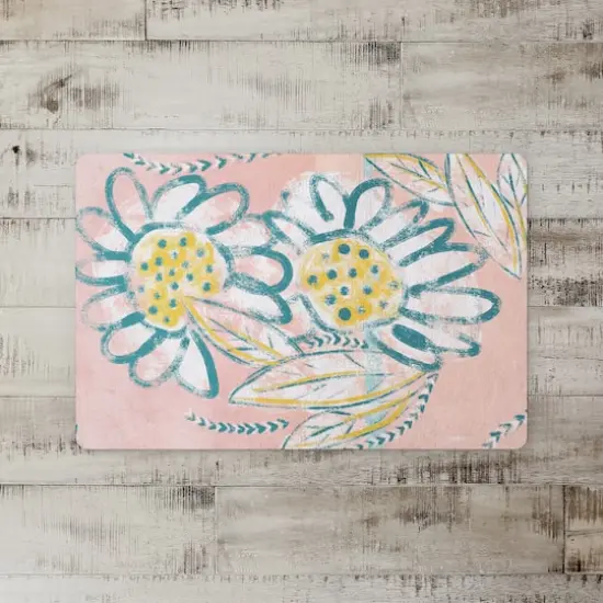 Funky Florals 27" x 18" Floor Mat {3}
