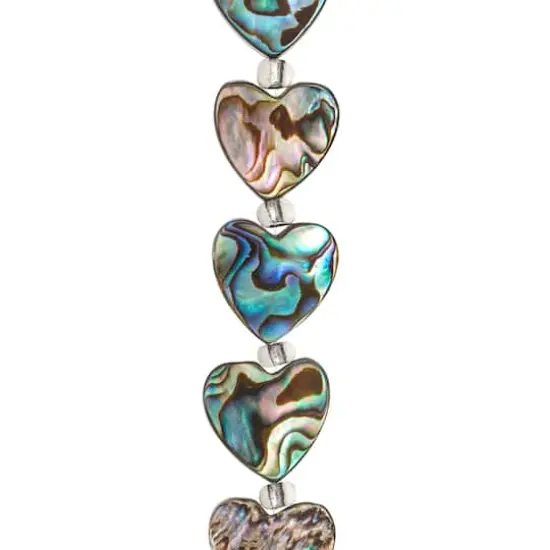 Aurora Borealis Abalone Heart Beads, 14mm by Bead Landing&trade; {1}