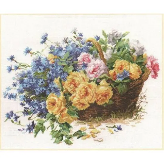 Alisa Roses And Cornflowers Cross Stitch Kit {1}