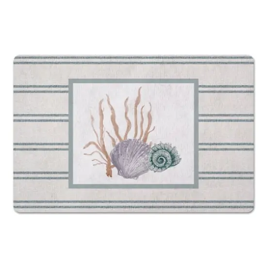 Scallop and Snail Shell 18" x 27" Floor Mat {1}