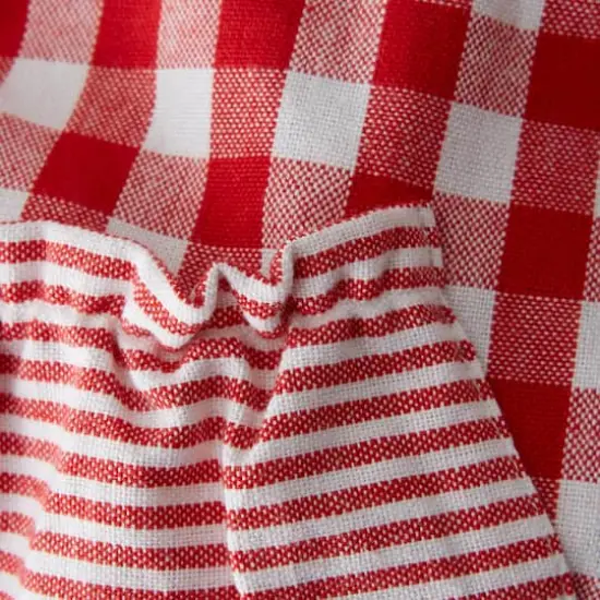 DII&reg; Gingham Print Apron Red and White {4}