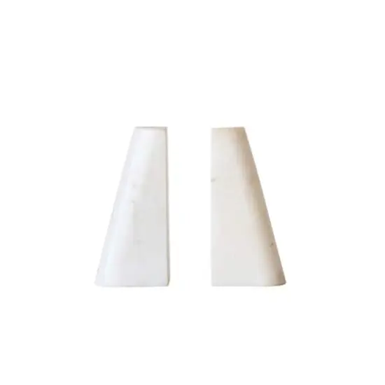Hello Honey&reg; 6" White Marble Bookends Set {1}
