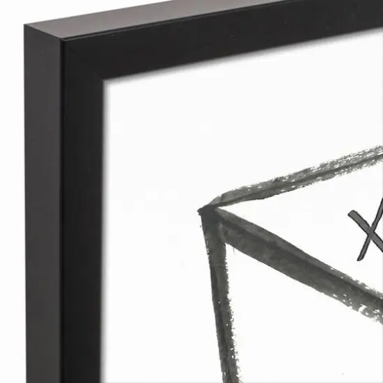 Kiss Mail 15.73" x 12.73" Black Framed Canvas {4}