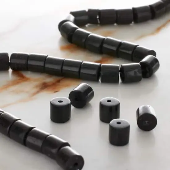 Black Jasper Tube Beads, 6mm by Bead Landing&trade; {3}
