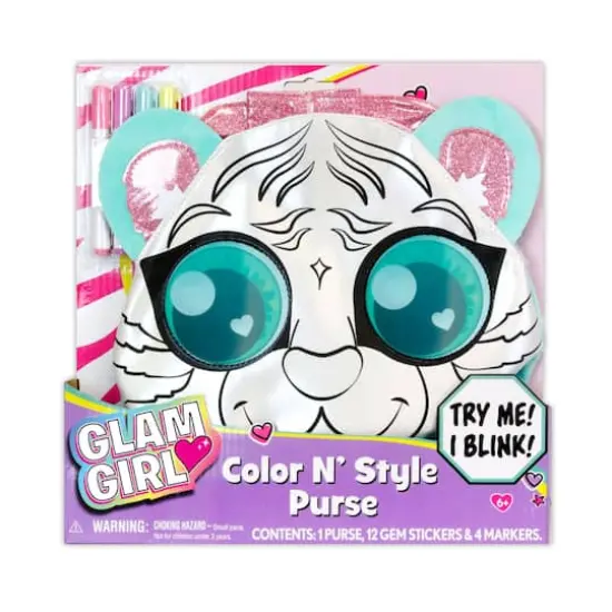 Glam Girl: Color N Style Tiger Messenger Bag Purse Decoration Set {1}