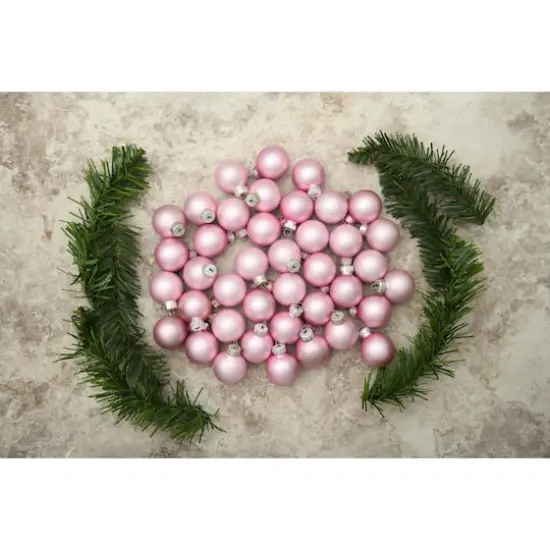Whitehurst 40ct. 1.25" Matte Glass Ball Ornaments Baby Pink Matte {4}