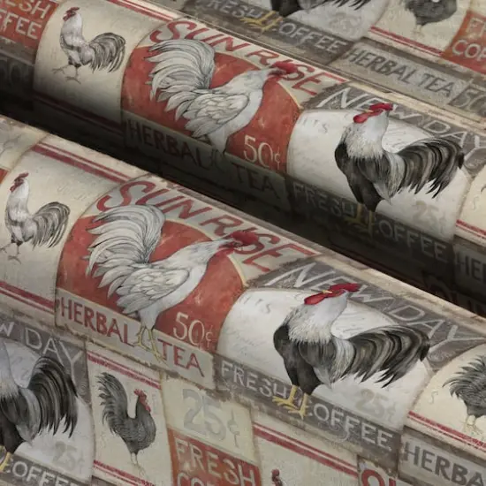 Susan Winget Farmhouse Rooster Patch Cotton Fabric {4}