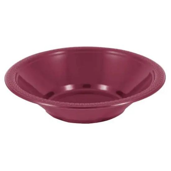JAM Paper 7" Plastic Bowls, 20ct. Berry Burgundy {1}