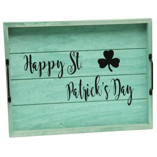 Elegant Designs&trade; 15.5" Happy St. Patrick's Day Serving Tray with Handles {1}