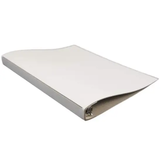 JAM Paper 0.75" Italian Leather 3-Ring Binder White {4}