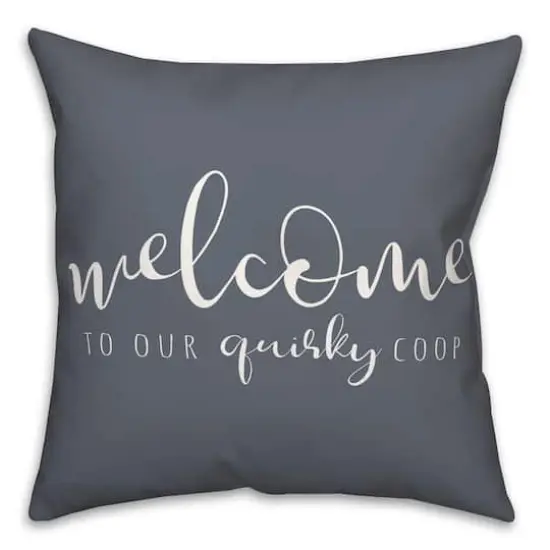 18" x 18" Quirky Coop Versatile Throw Pillow Slate {1}