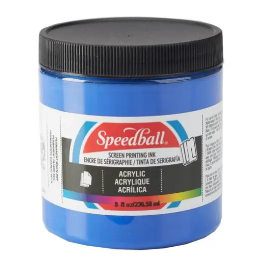 Speedball&reg; Acrylic Screen Printing Ink, 8oz. Ultramarine Blue {1}