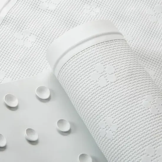 Bath Bliss White Large Bath Mat {7}
