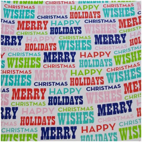 JAM Paper Colorful Merry Christmas Gift Wrap {4}