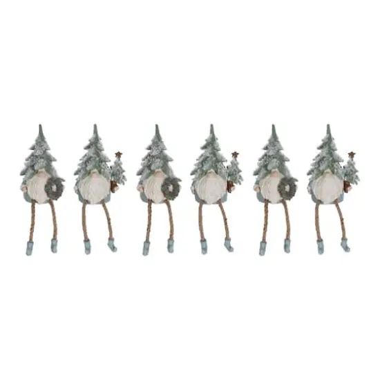 5.5" Pine Tree Gnome Shelf Sitter Figurine Set {1}