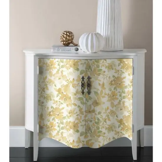 RoomMates Watercolor Floral Peel & Stick Wallpaper Yellow/Green {5}