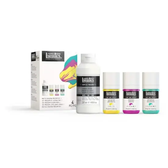 Liquitex&reg; Matte Pouring Medium & Soft Body Acrylic Set {1}