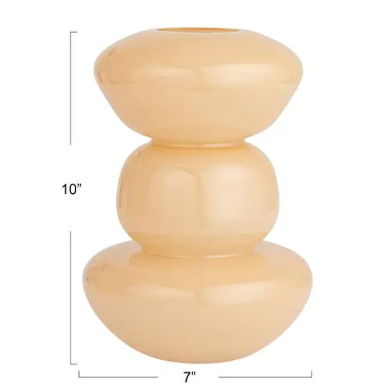 Hello Honey&reg; 10" Nude Beige Natural Elegance Glass Vase {8}