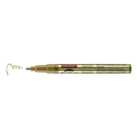 Metallic Fine Tip Multi-Surface Premium Oil-Based Paint Pen by Craft Smart&reg; Gold {3}