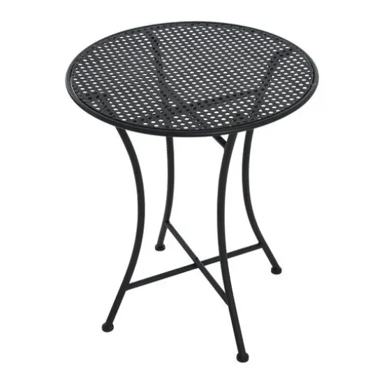 Hello Honey&reg; Metal Cane Outdoor Bistro Patio Set Black {7}