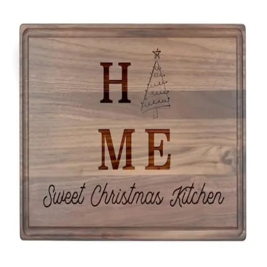 17" x 11" Sweet Christmas Kitchen Walnut Cutting Board {1}