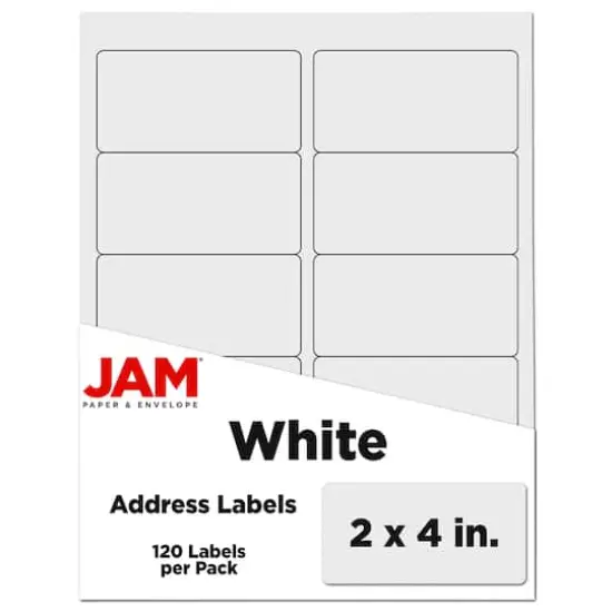 JAM Paper Standard Address Labels, 120ct. White {1}